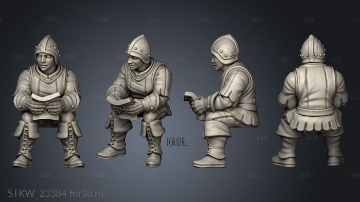 WOMEN GUARD BUILT SITTING 3d stl модель для ЧПУ