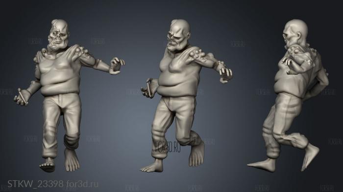 WALKING DEAD HORDE Walker stl model for CNC