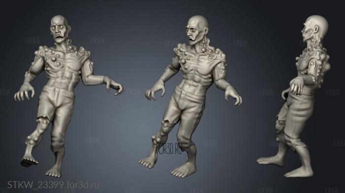 WALKING DEAD HORDE Walker stl model for CNC