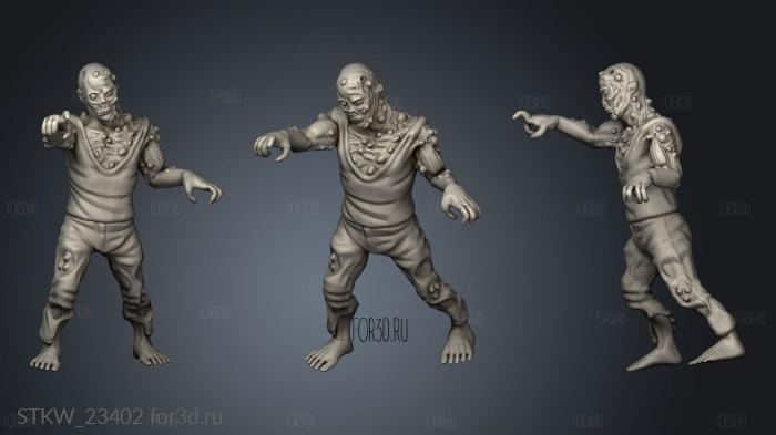 WALKING DEAD HORDE Walker stl model for CNC