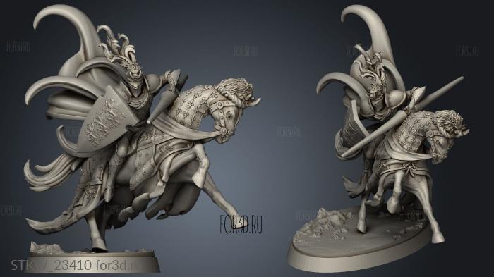 Wandering Knights Camelot Spearman two stl model for CNC