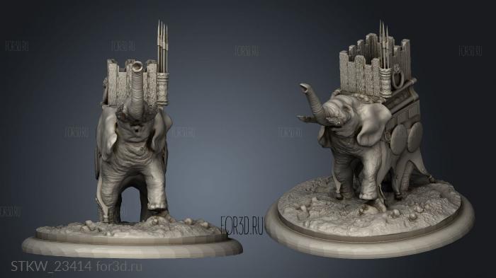 War Elephant stl model for CNC