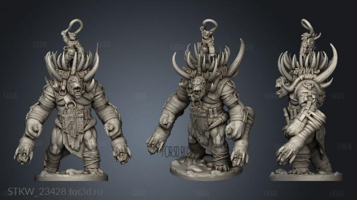 War Ogre Rider with Goblin 3d stl модель для ЧПУ