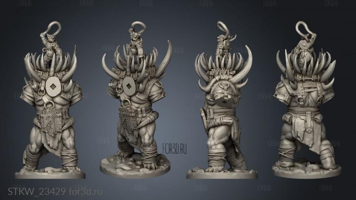 War Ogre Rider with Goblin 3d stl модель для ЧПУ