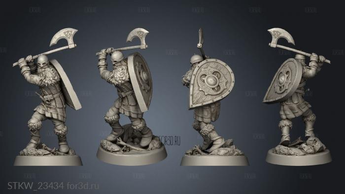 Warborn Mini Viking Warrior 3d stl модель для ЧПУ