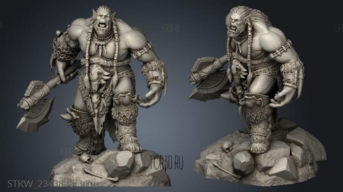 Warcraft Durotan 3d stl модель для ЧПУ