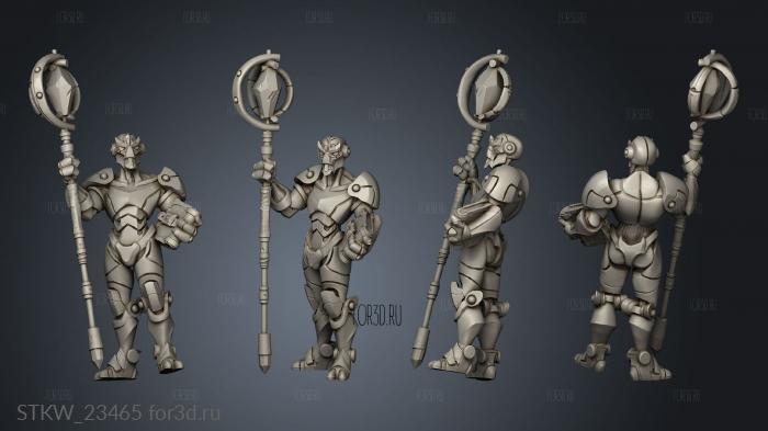 Warforged Warlock bald mechanical 3d stl модель для ЧПУ