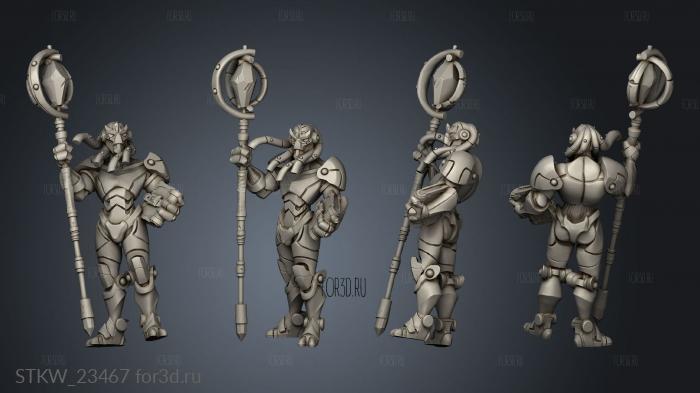 Warforged Warlock dreads mechanical 3d stl модель для ЧПУ