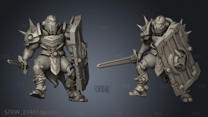 Warforged Warrior helmet 3d stl модель для ЧПУ