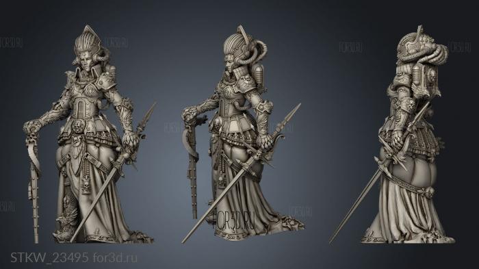 Warhammer JUSTINA BACK 3d stl модель для ЧПУ