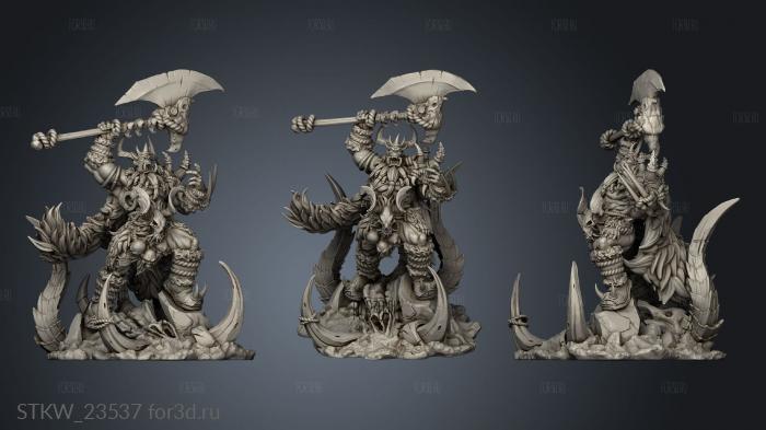 Warriors Tribe Warchief stl model for CNC