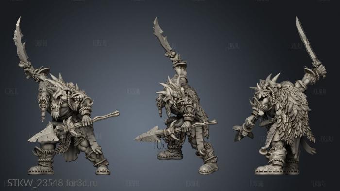 Warrior Year Beast Hunters stl model for CNC