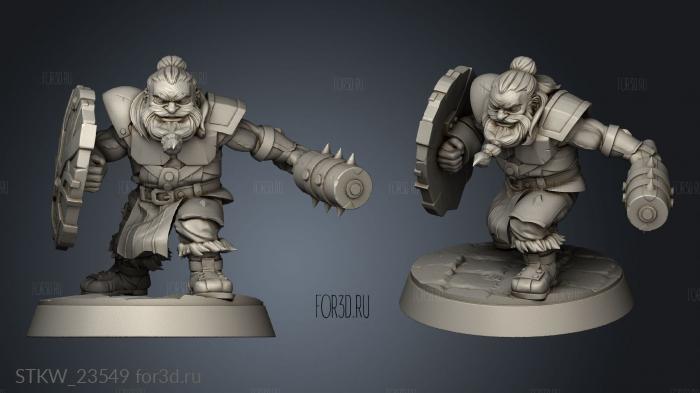 Warriors Warrior Dwarf stl model for CNC