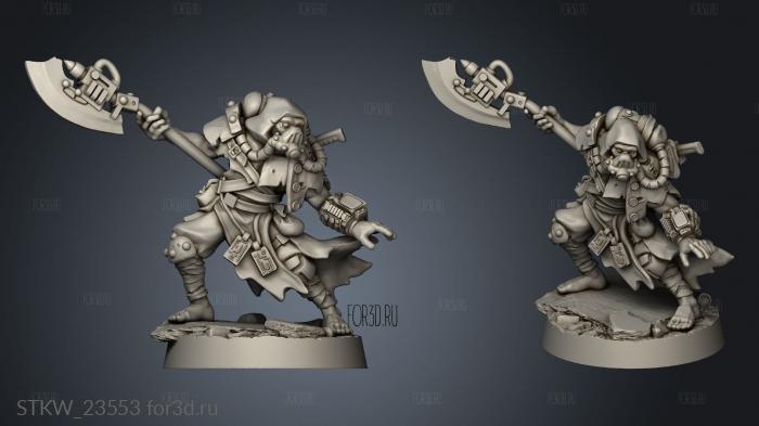 wasteland mystic warrior 3d stl модель для ЧПУ