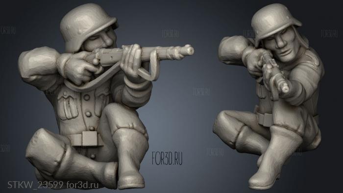 Squad Soldat serie stl model for CNC