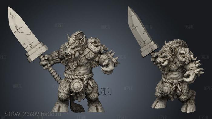 wereboar One stl model for CNC