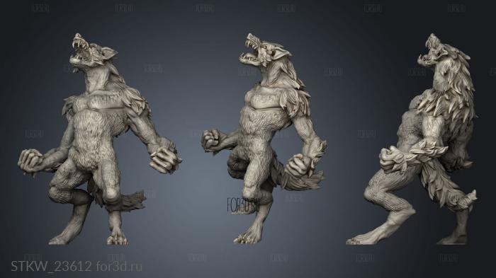 Werewolf stl model for CNC