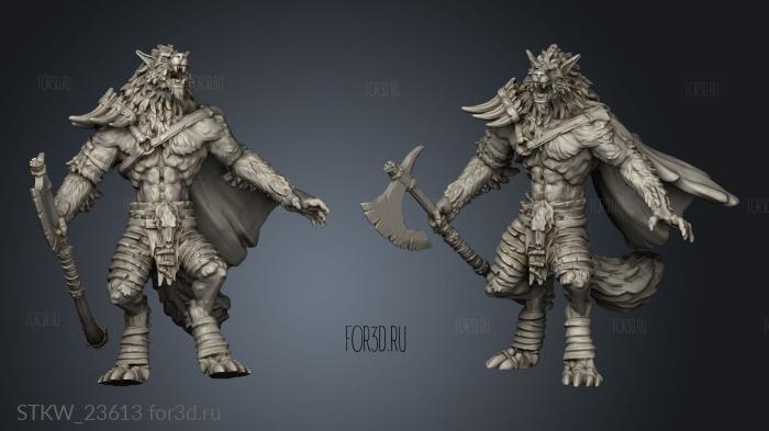 Werewolf Alpha Axe 3d stl модель для ЧПУ