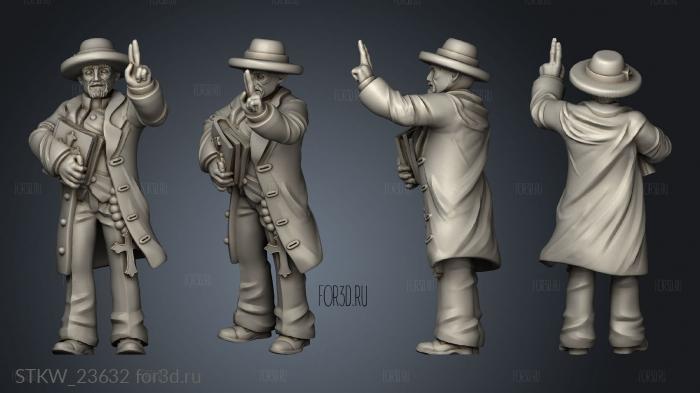 Western Theme Priest Word 3d stl модель для ЧПУ