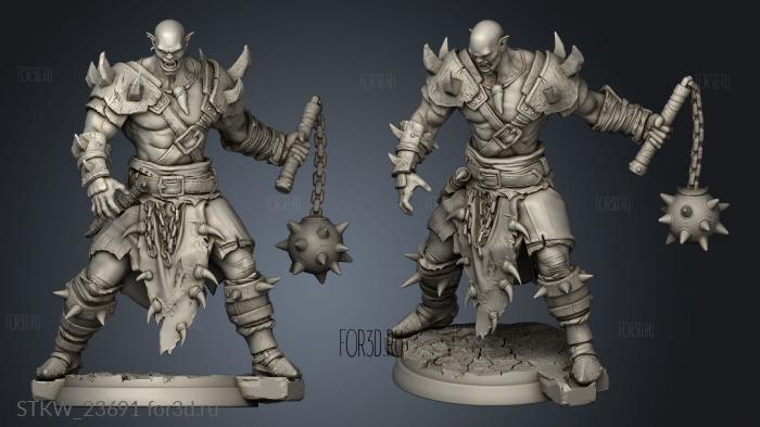 Furious Dead Clanc warrior stl model for CNC