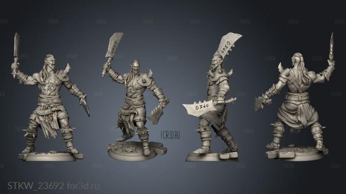 Furious Dead Clanc warrior stl model for CNC