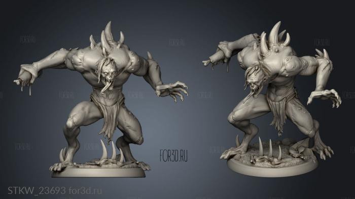 Ghouls ghoul stl model for CNC