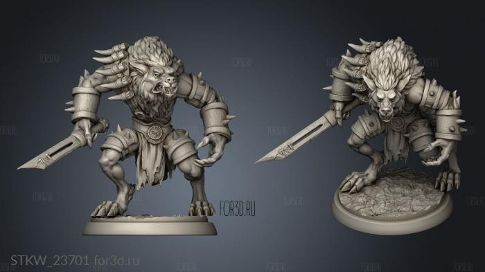 Werewolves stl model for CNC