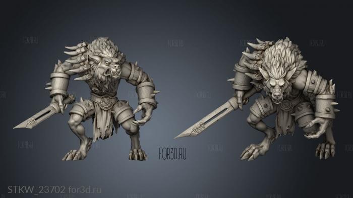 Werewolves stl model for CNC