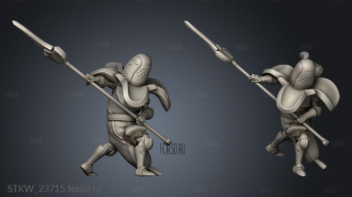 Wild Banana Knight Spear stl model for CNC