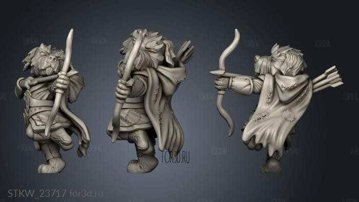 Wild Dog Folk Tribe Archer stl model for CNC