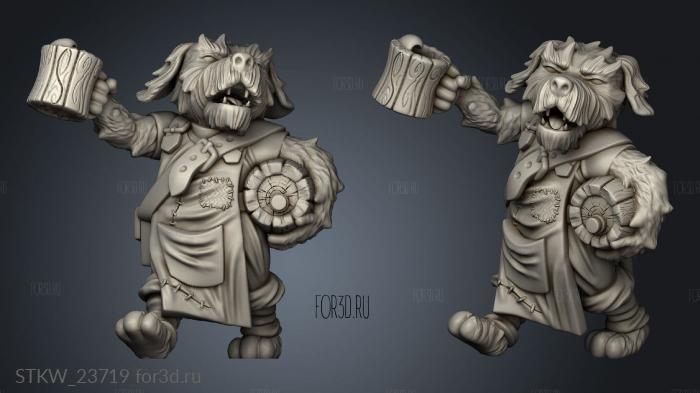 Wild Dog Folk Tribe Innkeeper stl model for CNC