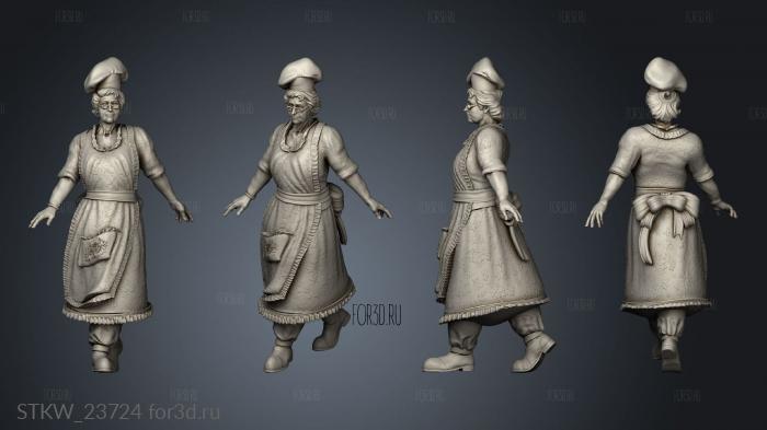 Wild Grandma stl model for CNC