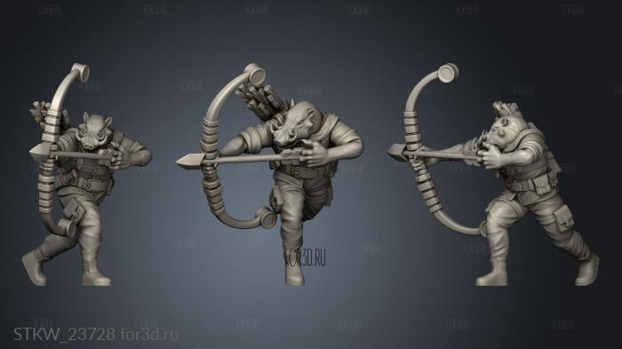 Wild Warthog Folk Tribe Archer 3d stl модель для ЧПУ