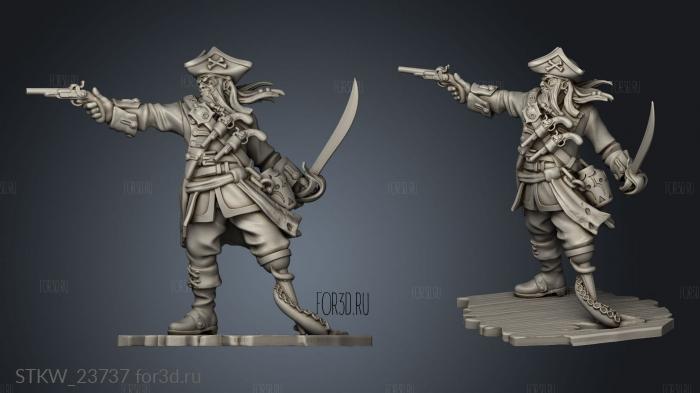 William Roberts Shooting Wood For Pirate With Gun stl model for CNC