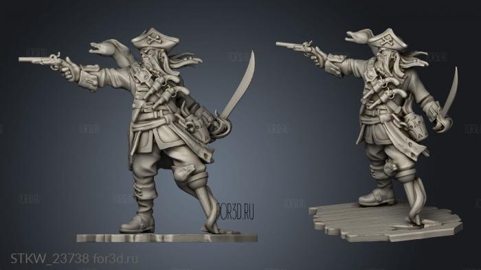 William Roberts Shooting Wood For Pirate With Gun stl model for CNC