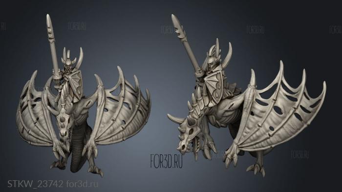 winged horror base stl model for CNC