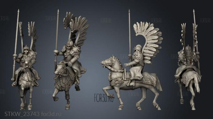 WINGED HUSSAR BANNERMAN HORSE 3d stl модель для ЧПУ