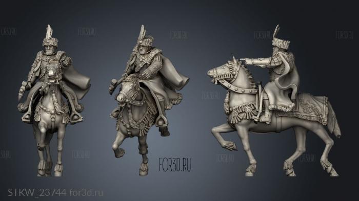 WINGED HUSSAR CAPTAIN HORSE stl model for CNC