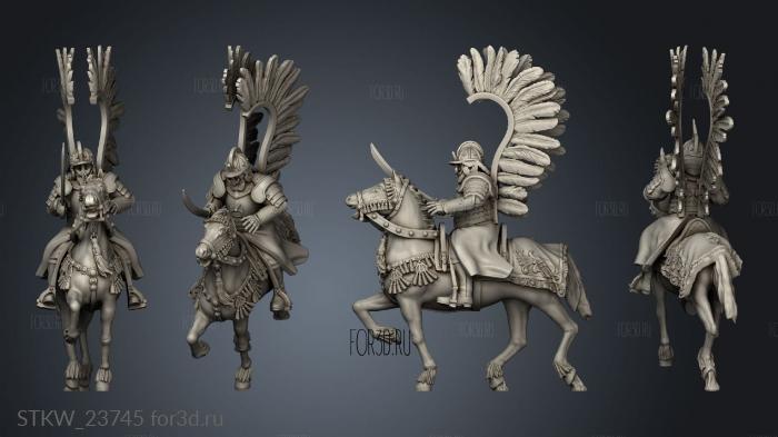 WINGED HUSSAR HORSE stl model for CNC