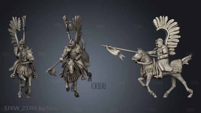 WINGED HUSSAR HORSE stl model for CNC