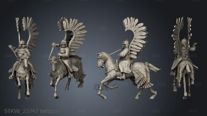 WINGED HUSSAR HORSE stl model for CNC