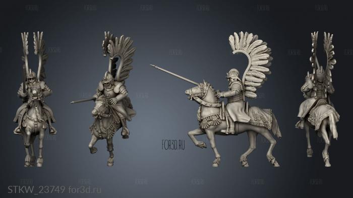 WINGED HUSSAR HORSE stl model for CNC