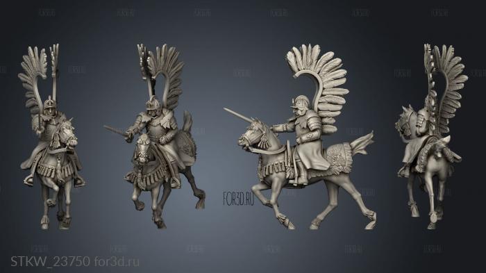 WINGED HUSSAR HORSE stl model for CNC