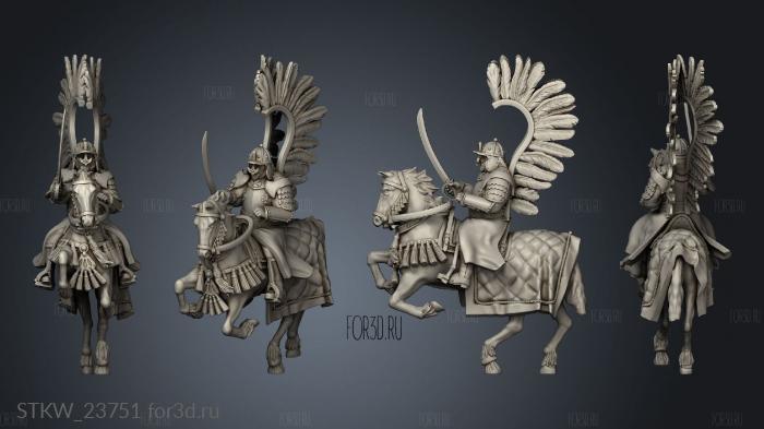 WINGED HUSSAR HORSE stl model for CNC