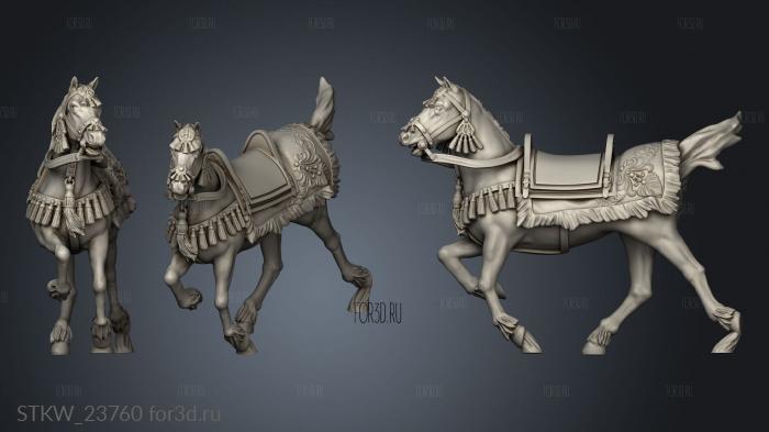 Winged HUSSAR HORSE stl model for CNC