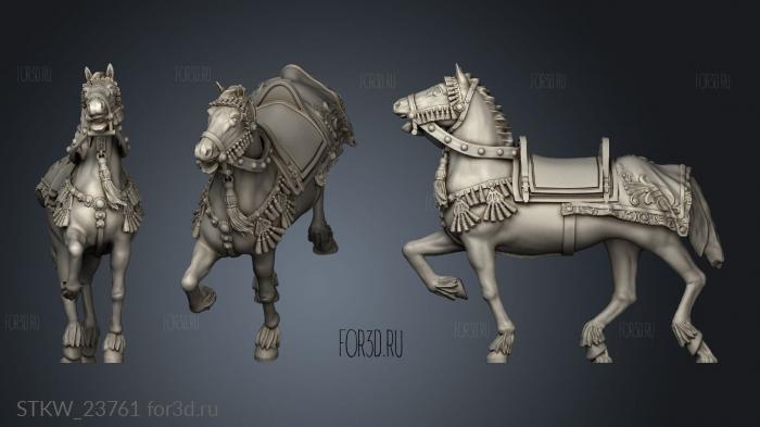 Winged HUSSAR HORSE stl model for CNC