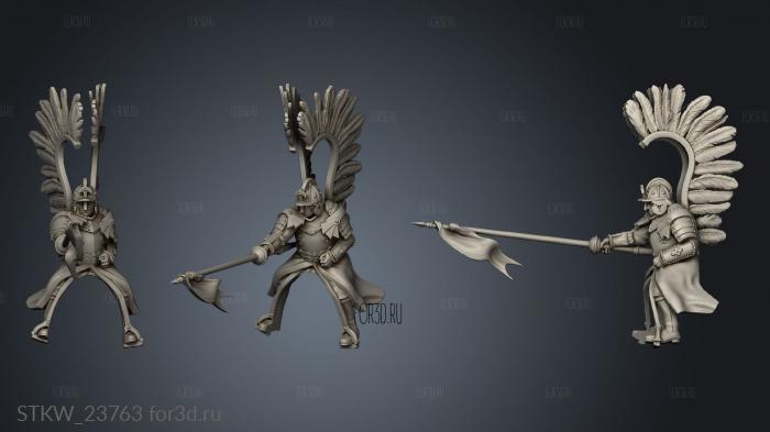 Winged HUSSAR SPEAR stl model for CNC