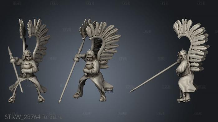 Winged HUSSAR SPEAR stl model for CNC