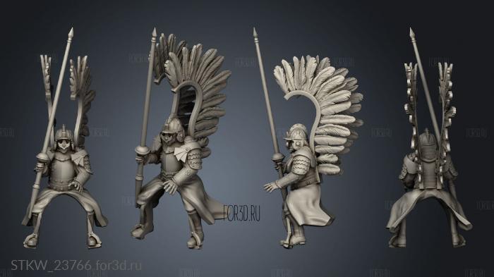 Winged HUSSAR SPEAR stl model for CNC