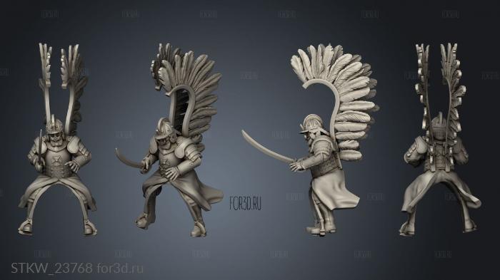 Winged HUSSAR SWORD stl model for CNC